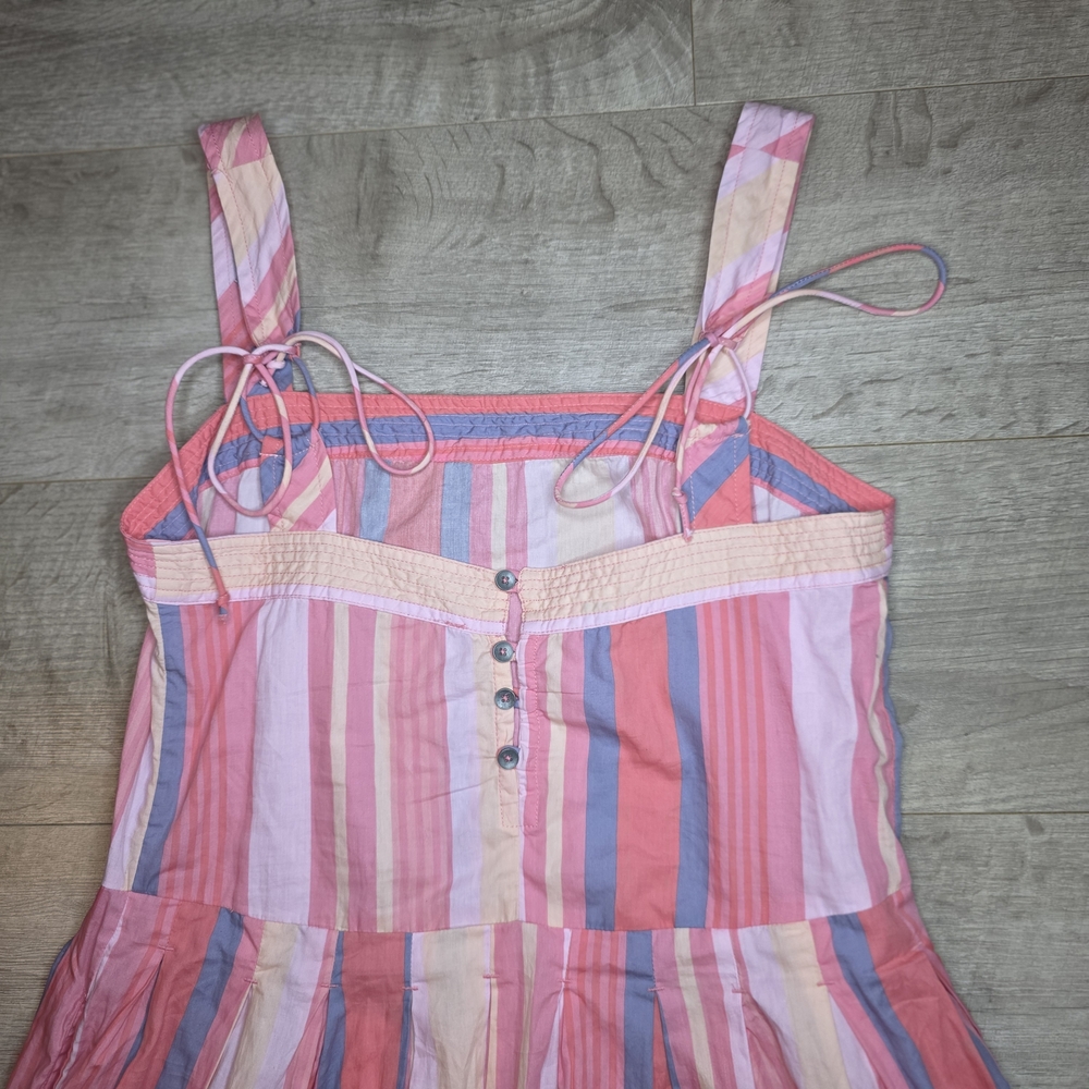 Free People Pink and Blue Striped Midi Dress - Picture 7 of 12